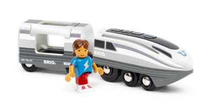 Влаков комплект с вагон и оътник - Turbo Train - Brio