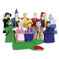 Goki - Комплект кукли за ръка за куклен театър - 12 броя
