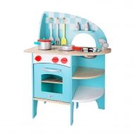 Classic World - Детска дървена кухня - Синя 