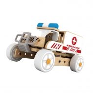 Classic World - Дървен конструктор 3 в 1 - Линейка 