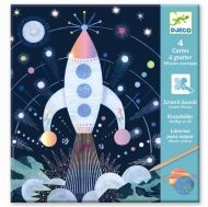 Djeco - Детски скреч карти - Космическа мисия