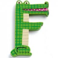 Djeco - Дървена буква на английски език - Крокодил - F