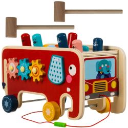 Детска образователна играч с чукче - слон -  Kruzzel