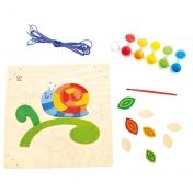 hape, твори, играй, оцвети, дървени, части, веселият, охлюв, декорация, игра, игри, играчка, играчки