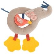 moulin roty, бебешка, бебе, чесалка, за, зъби, зъбки, слон, слонче, дрънкалка, птичка, игра, игри, играчка, играчки