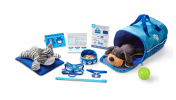 Melissa & Doug, комплект за пътуване с аксесоари, плюшени домашни любимци, пътуване с куче и котка, раница за куче и коте, пътуване с куче и коте, коте, куче, път, чанта, разходка, разхождам се 