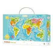 Dodo, dodo toys,  Образователен пъзел, Карта на света, пъзел с континенти, пъзел за деца, детски пъзел, географски пъзел, забавен пъзел, пъзел, пъзели, puzzle, puzzles