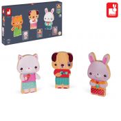 Janod, дървена играчка, играчка от дърво, дървени играчки, играчки от дърво, играчка, играчки, дървени магнити, дървени фигурки, дървени фигурки животни, магнити - домашни любимци, магнитна игра, игра с магнити, магнитни животни, играчки Janod 