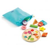 Djeco, игра, играчка, играчки, детски играчки, тактилна игра, дървена тактилна игра с формички, тактилна игра с формички, забавна игра с формички, игра за допир, игра за разпознаване на формички, игри за допир, тактилни игри
