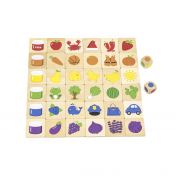 Viga, играчка, играчки, дървена играчка, образователна игра, образователни игри, игра за сортиране по цветове, игри за сортиране, игра с дървени плочки и зарчета, дървени плочки с картинки, забавна игра, продукти Viga, играчки Viga