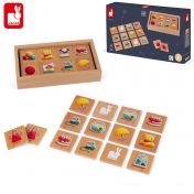 Janod, играчка, играчки, дървена играчка, дървени играчки, мемо игри, мемо играчка, мемо игра за деца, детска мемо игра, мемо игри за най-малките, дървени плочки за игра, мемо игра първи думи, продукти Janod, играчки Janod