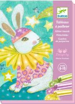 Djeco, играчка, играчки, творчески комплект, креативен комплект, комплект за рисуване с брокат, творчески комплект за рисуване с брокат, оцвети картини с брокат, забавление с брокат, творчество с брокат, продукти Djeco, играчки Djeco