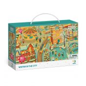 Dodo, играчка, играчки, пъзел, детски пъзел, пъзел за деца, пъзели, пъзел за наблюдателност, пъзел с рамка, пъзели за наблюдателност, детски пъзел за наблюдателност, пъзел за наблюдателност зимен град, пъзел зимен град, продукти Dodo, играчки Dodo
