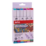 Apli, играчка, играчки, маркери, цветни маркери, двустранни цветни маркери, комплект с двустранни маркери, 12 двустранни маркери, цветни маркери с две страни, детски цветни маркери, цветни маркери за деца, комплект с 12 маркера, продукти Apli