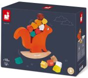 Janod, играчка, играчки, дървена играчка, дървени играчки, балансна игра, балансни игри, дървена игра за баланс, детска игра за баланс, балансна игра с катеричка, игра за баланс с катеричка и жълъди, продукти Janod, играчки Janod
