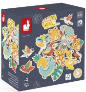 Janod, играчка, играчки, дървена играчка, дървени магнити, детски магнити, комплект магнити тропик, детски магнити тропик, тропически магнити, магнити за игра, игра с магнити, магнитни игри, продукти Janod, играчки Janod