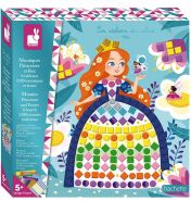 Janod, играчка, играчки, творчески комплект, детски творчески комплект, мозаечен творчески комплект, комплект с мозайки, създай сам мозайки, мозаечен комплект с принцеси и феи, детски комплект с принцеси и феи, картини с мозайки, картини с принцеси и феи