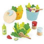 Janod, играчка, играчки, дървена играчка, играчка с филц, направи си сам салата, играчка направи си салата, комплект за кухня, комплект направи си сам салата, продукти Janod, играчки Janod, аксесоари за детска кухня