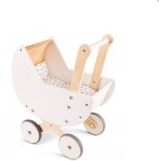 New Classic Toys - Детска дървена количка за кукли - Кремава 