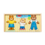 Детски дървен пъзел за обличане на семейството на мечките - Melissa & Doug