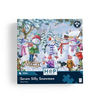 Пъзел 1000 части - Седем смешни снежни човека - The House of Puzzles