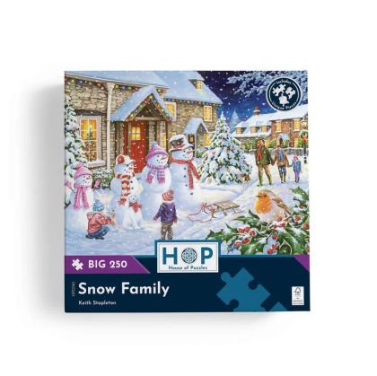 Пъзел с едри части 250 - Снежно семейство - The House of Puzzles