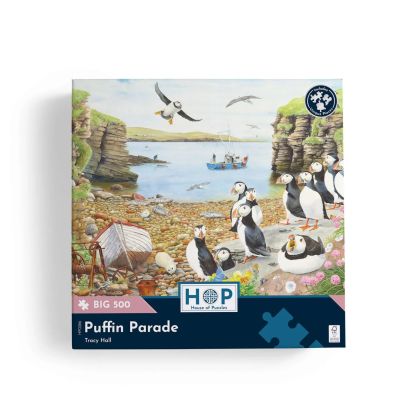 Пъзел с едри части 500 - Парад на морските папагали -  The House of Puzzles