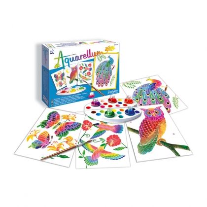 Sentosphere, Оцветявай, с, акварелни, бои, Птици, играчка, играчки, игри, игра