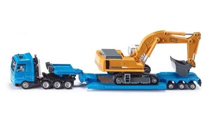 SIKU - Тир и багер Heavy haulage transporter with flat bed trailor, игри, игра, играчка, играчки