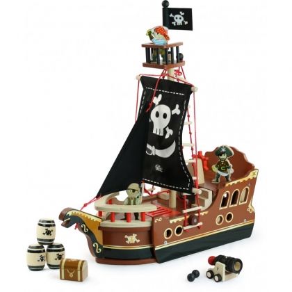 Vilac - Дървен пиратски кораб 