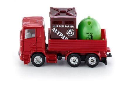 SIKU, Recycling transporter, камион, контейнери, смет, кофи, боклук, игра, игри, играчка, играчки