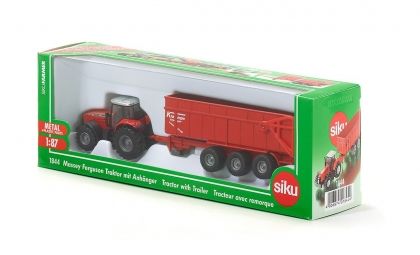 Siku -  Играчка трактор MF с ремарке