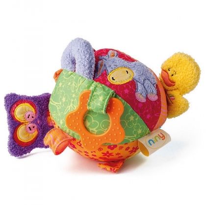 Niny - Бебешка активна играчка топка с животни