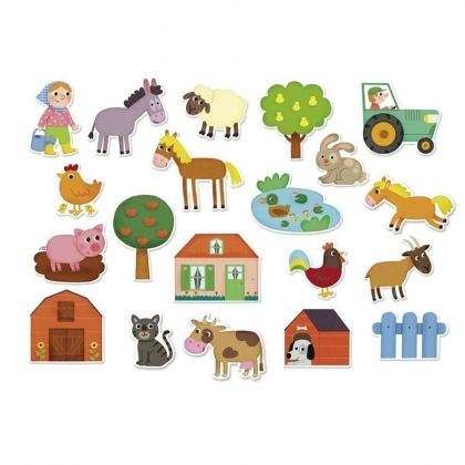 vilac, дървени, магнити, ферма, игра, игри, играчка, играчки