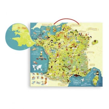 Vilac - Детска магнитна пъзел карта на Франция