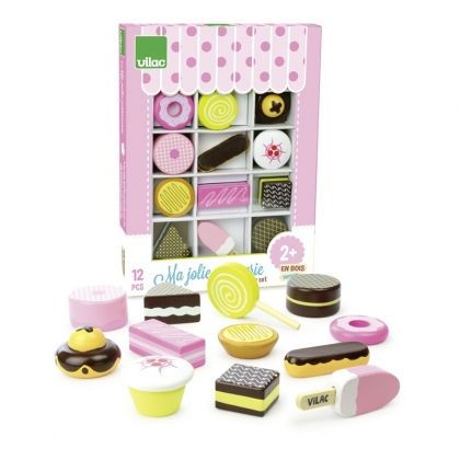 Vilac - Детска дървена играчка сладки Pastry set