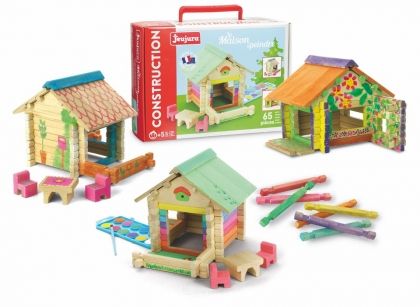 jeujura, детска, дървена, къща, къщичка, за, оцветяване, сглоби, пъзел, пъзели, конструктор, игра, игри, играчка, играчки