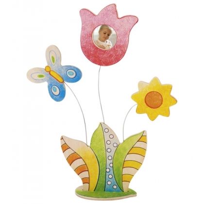 goki, дървена, рамка, пролет, цветя, пеперуда, декорация, творчество, игра, игри, играчка, играчки