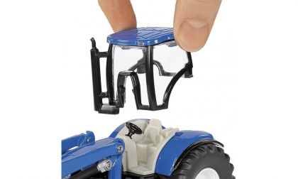 SIKU - Играчка макет на трактор New Holland с миксер за фураж
