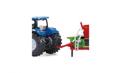 SIKU - Играчка трактор New Holland с миксер за фураж - макет 1:50