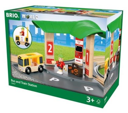 brio, автобусна, влакова, станция, паркинг, пътник, дървен, комплект, игра, игри, играчка, играчки