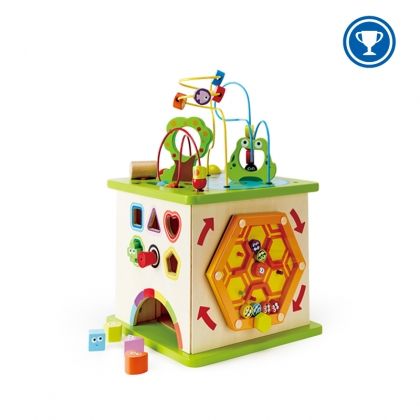 hape,голям, дървен, дидактически, куб, дейности, игра, игри, играчка, играчки