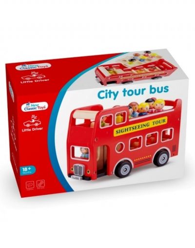 new classic toys, дървен, автобус, туристи, туристически, пътници, дърво, игра, игри, играчка, играчки