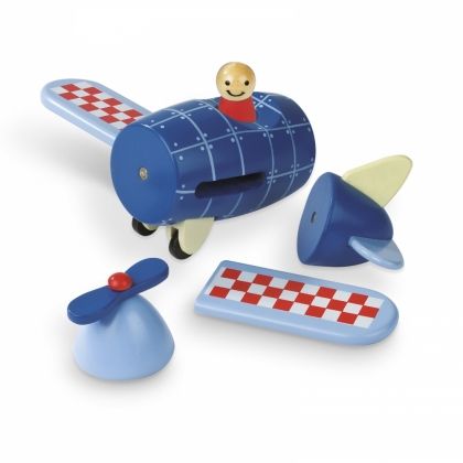 janod, дървена, играчка, дървен, самолет, магнитен, магнит, самолетче, сглобяване, игра, игри, играчки
