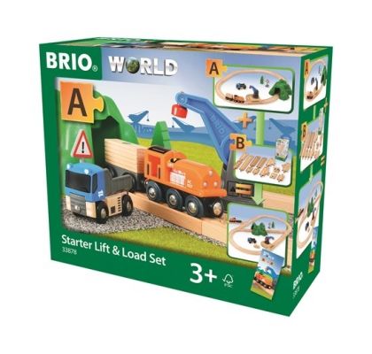 brio, комлект, дървен, товарен, влак, с, релси, игра, игри, играчка, играчки