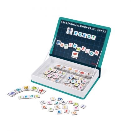 janod, магнитна, книга, игра, образователна, английска, азбука, букви, думи, език, игри, играчка, играчки