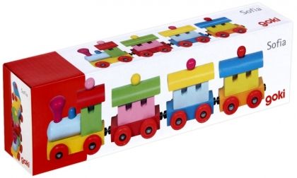 goki, дървено влакче, с пастелни цветове, и, магнитно закачване, София, дървена играчка, образователна играчка, играчка, играчки, игри, игра