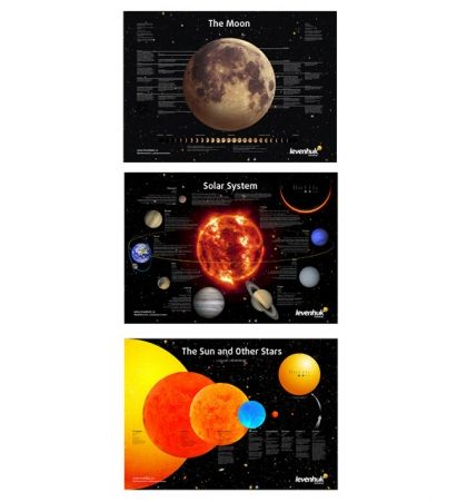 Levenhuk, Комплект космически плакати, плакат, космос, Вселена, планети, звезди, игра, игри, играчка, играчки