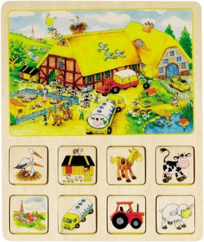 Goki, дървена игра, забавна игра за памет, приключение, ферма, цирк, играчка, играчки, игри, игра