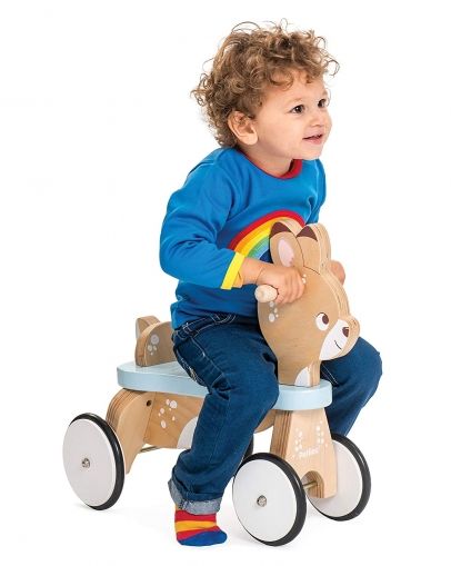 le toy van, дървено колело без педали с четири гуми, колело с четири гуми, колело без педали, балансно колело, баланс, координация, дървено колело без педали, сърна, сърничка, игра, игри, играчка, играчки
